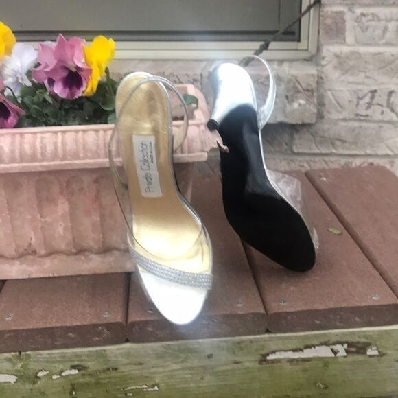 Silver Private Collection Slingback Heel - Picture 1 of 6